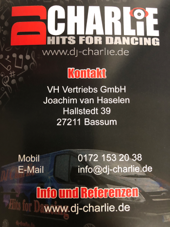 Der Firmensitz von DJ Charlie ist von OIdenburg nach Bassum umgezogen !!!