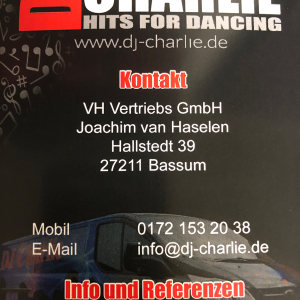 Der Firmensitz von DJ Charlie ist von OIdenburg nach Bassum umgezogen !!!